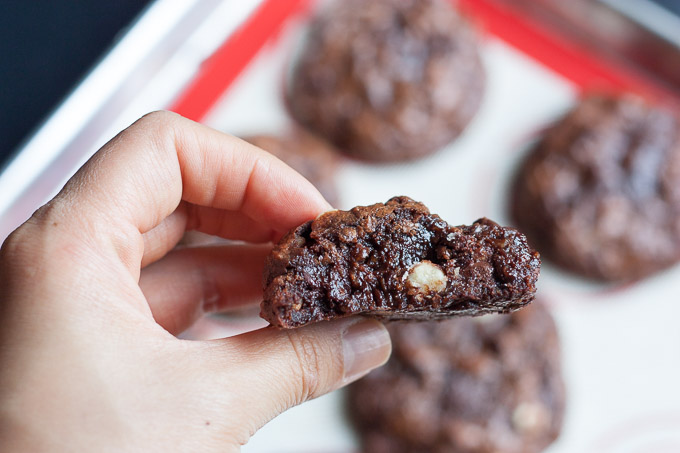 Gluten-Free Chocolate Coconut Cookies | eatfirstworrylater.com