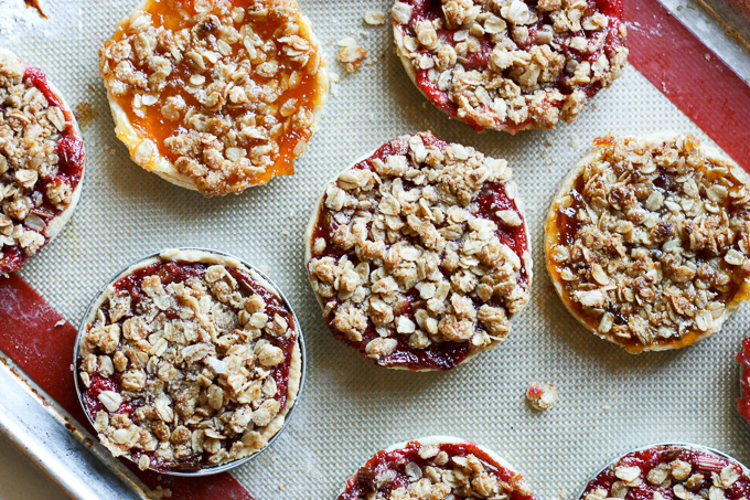 Strawberry Rhubarb Pies | eatfirstworrylater.com