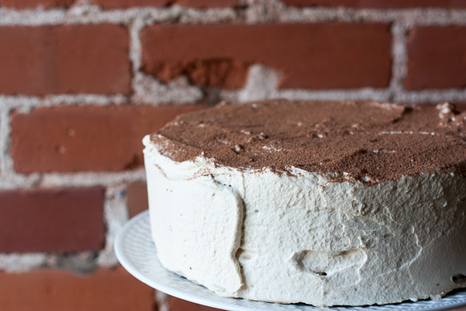 Mocha Cake & Espresso Whipped Cream | eatfirstworrylater.com