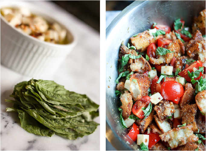 Roasted Garlic Panzanella  | eatfirstworrylater.com