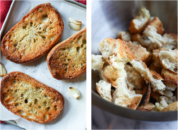 Roasted Garlic Panzanella  | eatfirstworrylater.com
