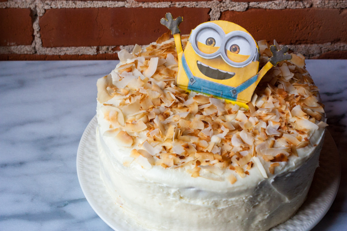 Banana Coconut Cake with Cream Cheese Frosting | eatfirstworrylater.com