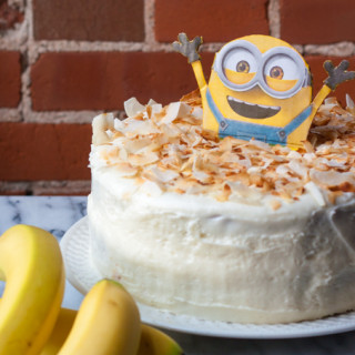 Banana Coconut Cake with Cream Cheese Frosting