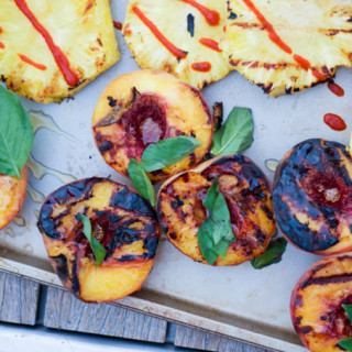 Grilled Pizza, Sriracha Pineapple, & Honeyed Peaches